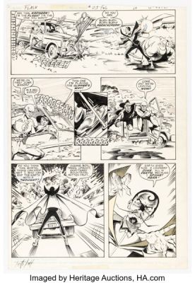 Gordon Purcell and Tim Dzon Flash #23 Story Page 21 Original Art (DC, 1989).