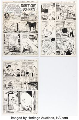 Sam Glanzman House of Secrets #91 "Please, Don’t Cry, Johnny!" Complete 3-Page Story Original Art (DC, 1971). (Total: 3 Original Art) | Heritage