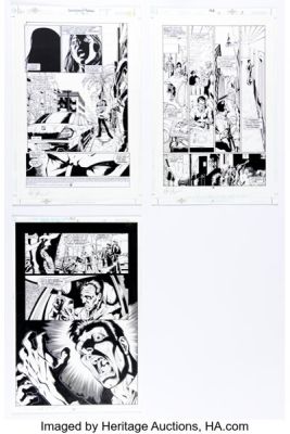 Mike S. Miller and Armando Durruthy JLA #51 Story Pages Original Art Group of 3 (DC, 2001) (Total: 3 Original Art) | Heritage