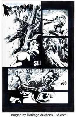 Mike Sellers [Shane Hill printed blue lines] Undead State #2 Story Page Original Art (Studio Synergy Publishing, c. 2015). | Heritage