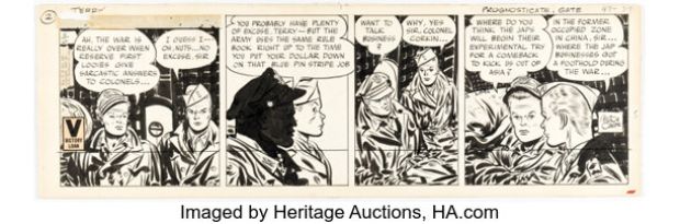Milton Caniff Terry and the Pirates Daily Comic Strip Original Art, dated 11-6-45 (Chicago Tribune, 1945) | Heritage