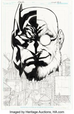 Carlos D‘Anda Batman: Arkham City #2 Cover Original Art (DC, 2011).