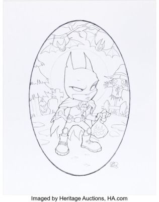 Chrissie Zullo Batman #138 (903) Variant Cover Pencils Original Art (DC, 2023). | Heritage