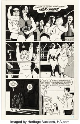 Jaime Hernandez Whoa, Nellie! #3 Vicki Glori, Xo, and Gina Bravo Story Page 3 Original Art (Fantagraphics, 1996). | Heritage