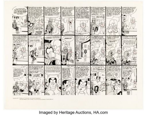 Fred Hembeck Marvel Age #86 Complete 2-Page Story Original Art (Marvel, 1990).