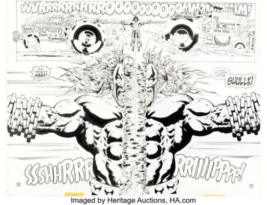 Carl Critchlow and Mark Propst Lobo #32 Story Pages 16-17 Original Art (DC, 1996). | Heritage