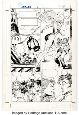 James Fry and Rey Garcia Heroes #6 Story Page 7 Original Art (DC, 1996).