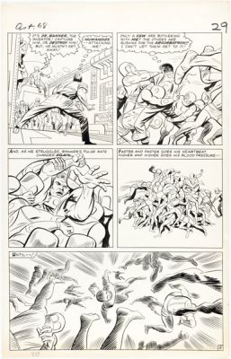Jack Kirby and Mike Esposito (as Mickey Demeo) Tales to Astonish #68 Hulk Story Page 9 Original Art (Marvel, 1965). | Heritage
