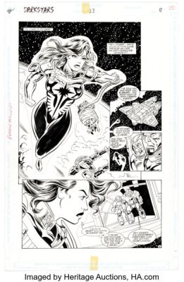 Mike Collins and Ken Branch The Darkstars #33 Story Page 8 Original Art (DC, 1995).