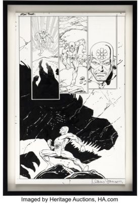 Klaus Janson [Frank Miller printed blue lines] Dark Knight III: The Master Race #1 "Dark Knight Universe Presents: The Atom #1" Story Page Original Art (DC, 2016). | Heritage