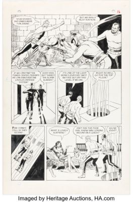 Reed Crandall Flash Gordon #12 "Flash Gordon Meets Sheng the Savage" Story Page 14 Original Art (Charlton, 1969). | Heritage