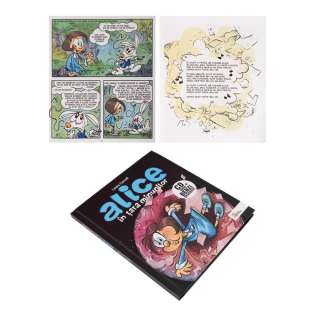 Lot consisting of the comic book Lewis Carroll, Alice in Wonderland, with an original holograph drawing, signed, and… | misc / divers