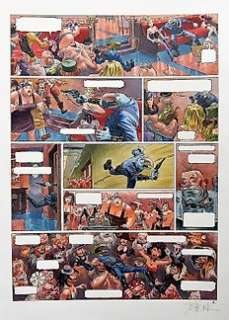 Andreae - Terre Mécanique T2 - Planche originale aquarelle couleur directe (p.41) -  Antartica  - (2005) 