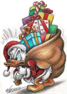 Santa Claus is Donald Duck? - Original Drawing - Joan Vizcarra - Art original | Catawiki