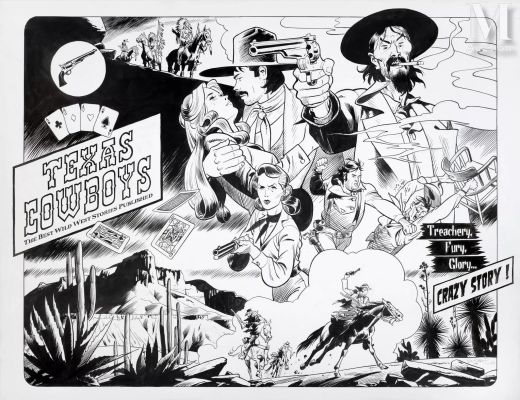 Bonhomme, Matthieu (Né En 1973) | Texas Cow boys. | Millon