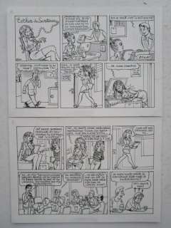 Kim Duchateau - originele gag (2x dubbele strook) - Esther Verkest - Loose page | Catawiki