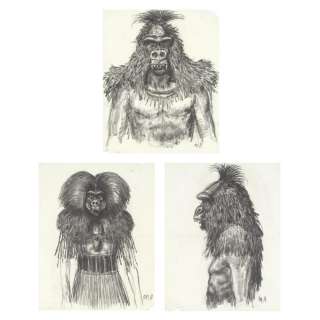A King Kong (1976) group of original drawings by Mentor Huebner | Bonhams