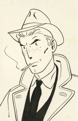 Philippe Berthet... | Lot 16 - Philippe BERTHET (né en 1956) Le privé d’Hollywood Encre... | Tessier Sarrou