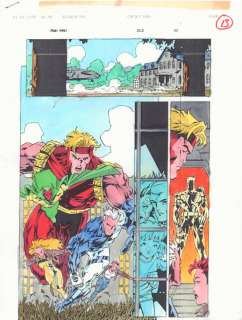 Jim Cheung, John Kalisz, Mark McKenna | Iron Man #323 P.10 / 13 Color Guide Art - Giant-Man, Vision, Quicksilver, And Hawkeye - 1995 | Anthony’s Comic Book Art