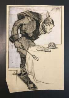 Carlo Bisi - L’invasore assaggerÃ  gli stati neutrali?| Illustrazione Originale (Master Of Drawing) - Loose page | Catawiki