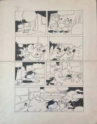 Dick Matena, Planche... | Dick Matena, planche à l’encre de Chine et rehauts... | Tessier Sarrou