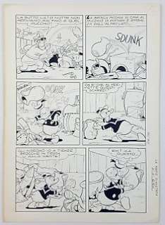 Topolino n. 728 - Luciano Gatto - Tavola Originale "Paperino e la Brocca Rapita" - Loose page - (1969)