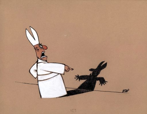 Loup Jean-Jacques... | LOUP Jean-Jacques * Le pape Dessin réalisé sur le plateau... | Vermot et Associés