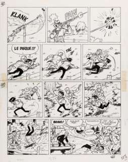 Gos | Gil Jourdan Sur la piste d’un 33 tours Planche originale... | Vermot et Associés