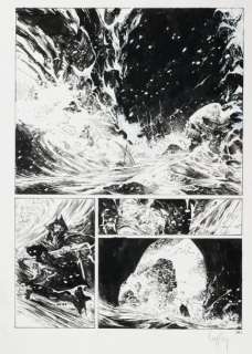 LAUFFRAY Mathieu - Lot 611 - Long John Silver Somptueuse planche originale tirée...