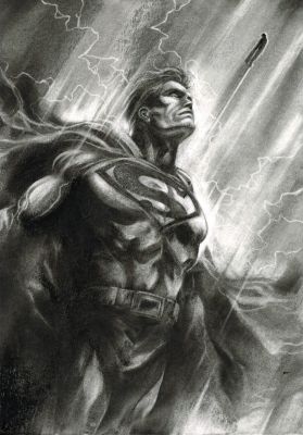 Gianluca Gugliotta | Superman Charcoal Illustration | Raremarq (Buy It Now)