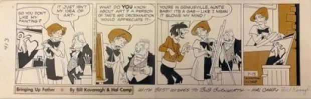 Bill Kavanagh -... | Lot 6 - Bill Kavanagh - Strip original : Dessins issus de Bringing... | Tessier Sarrou