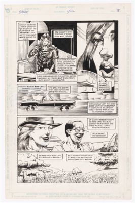 SHADE, THE CHANGING MAN VOL. 2 #1 JULY 1990 ORIGINAL ART PAGE BY CHRIS BACHALO. | Hake’s