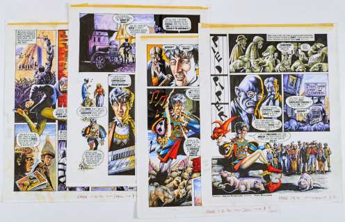 Pied Piper original 4 page artwork (1990) by Alan Burrows from Eagle 1 Dec 1990. From the Bob | Comic Book Auctions ltd