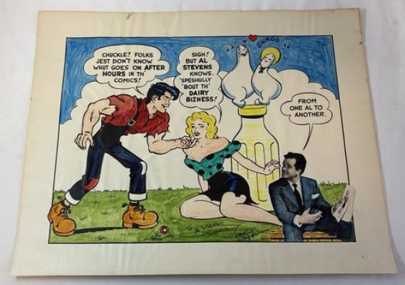 19x24 Al CAPP watercolor signed to Al Stevens ~ LI’L ABNER, DAISY MAE, SHMOOS | eBay US (Buy It Now)