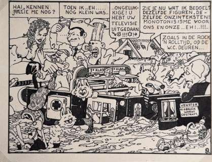 Mark Smeets, original drawing in East Indian ink “Hi, do you remember me?” | Comic Art Masters