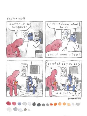 Alex Krokus | Loud & Smart & In Color - Doctor Visit | Athenaeum Comic Art