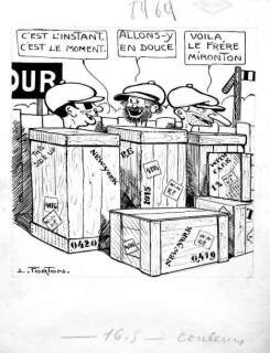 Forton L. (1879-1934) | FORTON L. Â«Les Pieds NickelésÂ». Encre de Chine pour une couverture du& | Tessier Sarrou