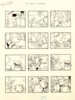 Rabier Benjamin. (1864-1939) | RABIER Benjamin. Â«La Valise enchantéeÂ». Encre de Chine pour cette plan | Tessier Sarrou