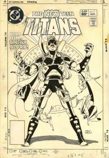 George Perez - new teen titans issue 22 page cover
