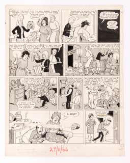 Broons original artwork (1964) drawn and signed by Dudley Watkins for The Sunday Post 29 Nov 1964. | Comic Book Auctions ltd
