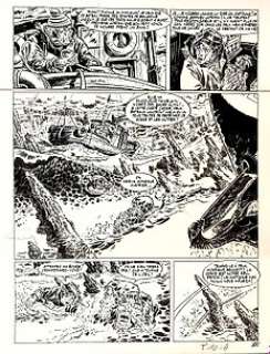 Hermann Huppen - Originele pagina (p.27) - Bernard Prince 7 - La Fournaise des Damné’s / Verschroeide Aarde - Indian ink on firm paper - (1974) | Catawiki
