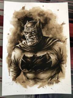 Original Coffee Painting - THE DARK KNIGHT (Batman) - Original Art (2020) | Catawiki