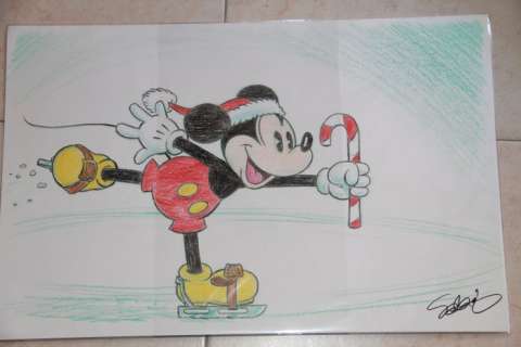 Sergio Garrido - Original Drawing - Disney Mickey Mouse Art X-Mas - (2016) | Catawiki