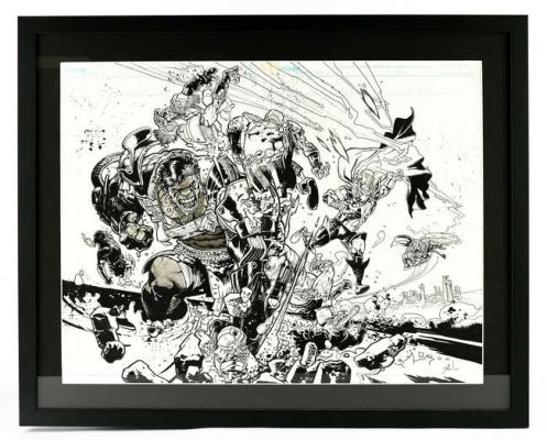 Lot 2093 - Andrei Bressan - original art featuring The Incredible Hulk - Framed and Glazed (Private… | Ewbank’s