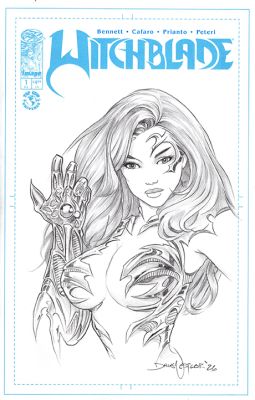 Dave Nestler - "Witchblade"original pencil sketch cover from Dave Nestler