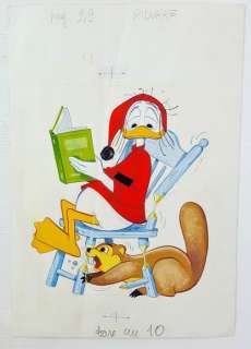 G. B. Carpi - Illustr. Origin. "Paperoga in Difficile Lettura" - Loose page | Catawiki