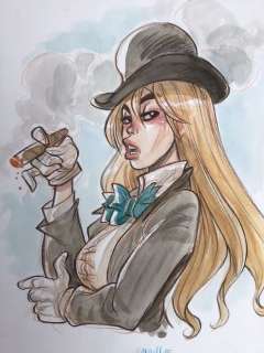 Barbucci, Alessandro - Dessin original couleur - EkhÃ¶ monde miroir | Catawiki