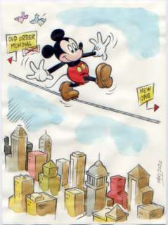 Xavi - Dibujo original - MICKEY, walking on the wire - First edition (2020) | Catawiki
