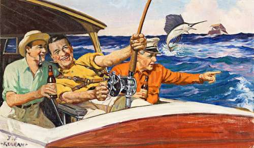 JOSEPH FRANCIS KERNAN Reeling in a Swordfish. | Swann Galleries