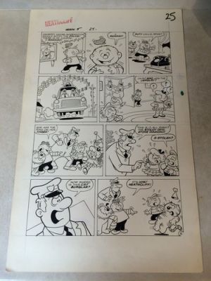 HEATHCLIFF #5 original comic art DEVIL STONE DIAMOND CAT BURGLAR POLICE 1985 | eBay US (Buy It Now)